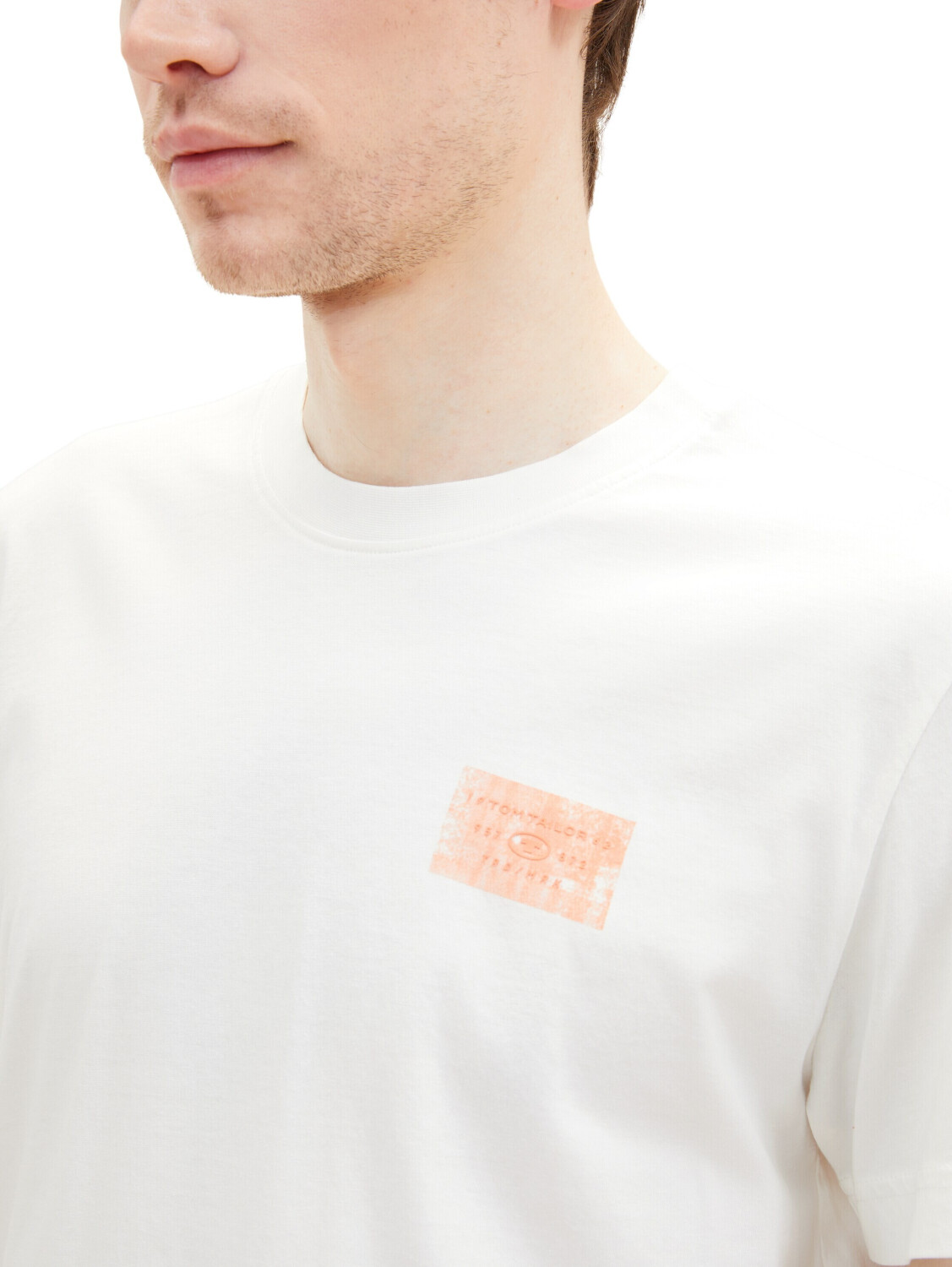 Tom Tailor T-Shirt mit | € 7,47 ab Print Preisvergleich white bei (1036431-10332) off