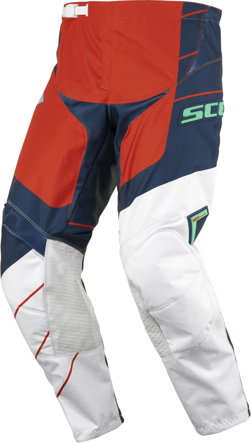 Photos - Motorcycle Clothing Scott Sports  350 Race Motocross Pants  white-blue-orange  2016