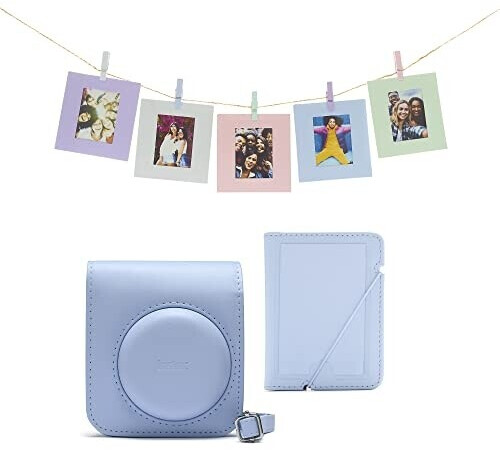 Housse Transparente Pour Fujifilm Instax Mini 12 - Étui Rigide En PVC Avec Poche Photo - Bandoulière Arc-en-Ciel Réglable - Protection Contre Les Chocs