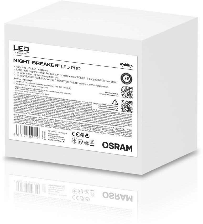 OSRAM LED H1 Night Breaker Abblendlicht Fernlicht 16W Straßenzulassung  64150DWNB