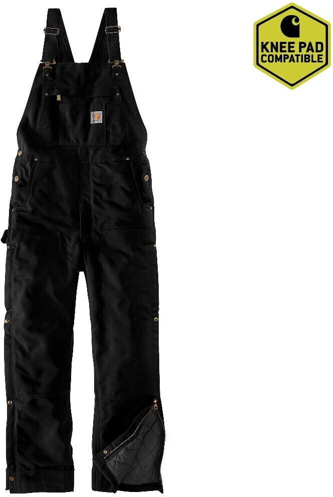 Carhartt LatzPants Firm Duck Insulated Bib Overall Black