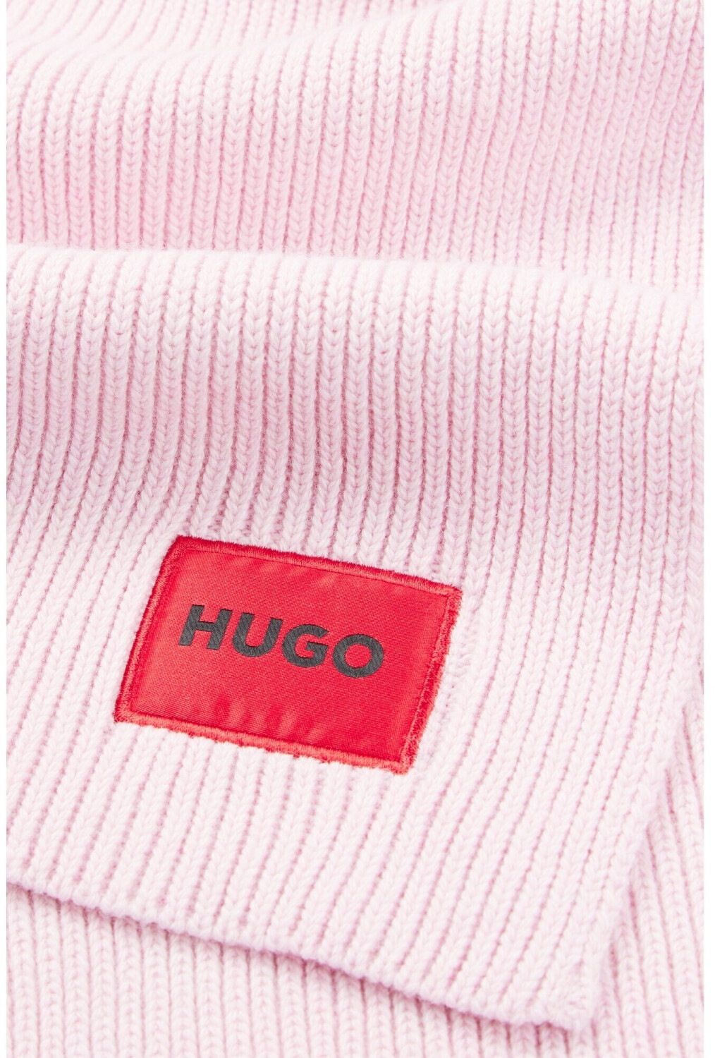 Hugo Schal aus Woll-Mix mit rotem 50502605 Style € Preisvergleich ONESI ab | Hellrosa Saffa_scarf Logo-Label 56,20 bei 