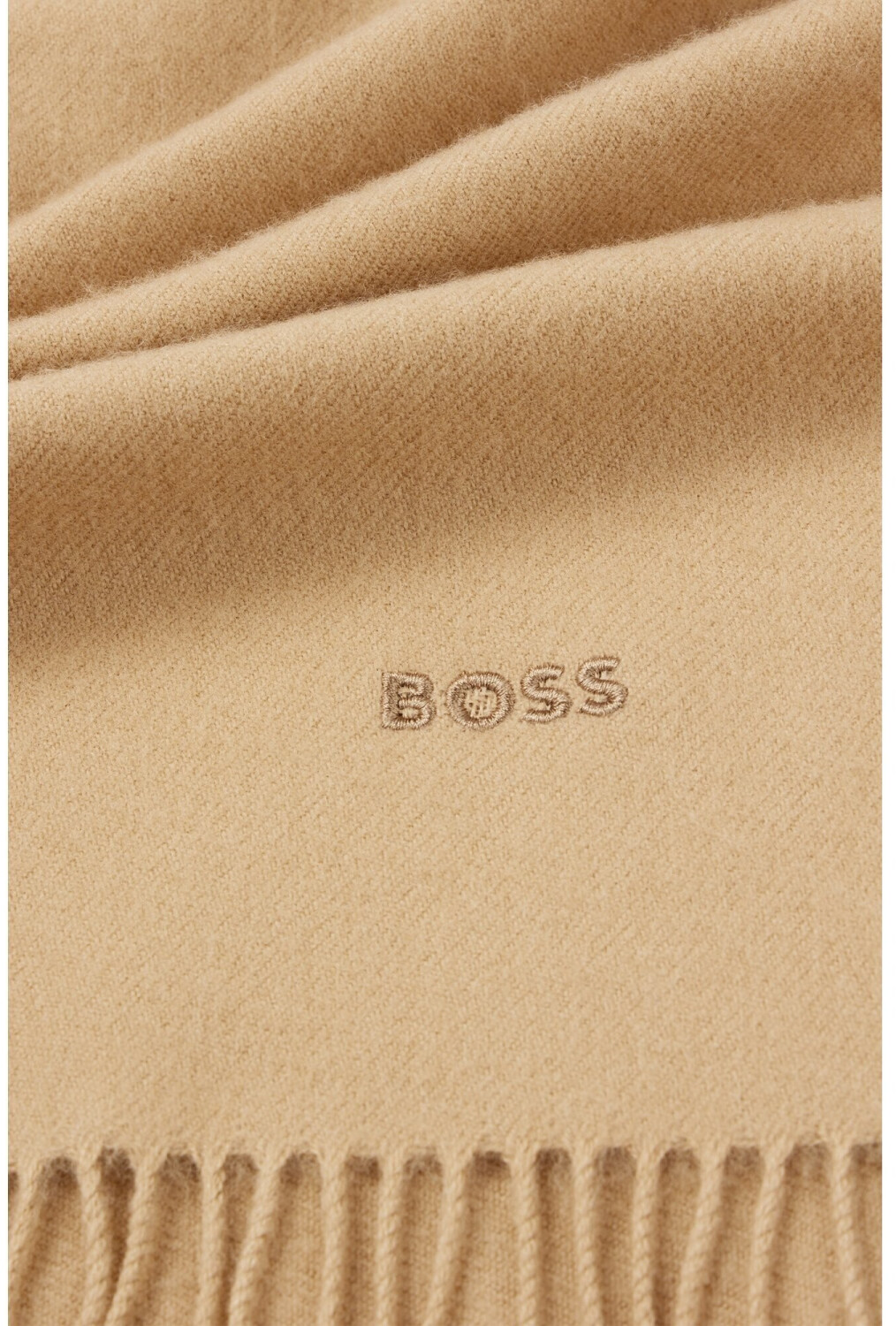 Hugo Boss Schal aus reiner Wolle mit Logo-Stickerei und Fransen - Style  Zaphira 50503595 Beige ONESI ab 72,99 € | Preisvergleich bei