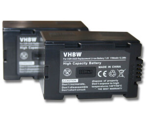 vhbw 2x Akku Ersatz für Panasonic CGP-D110 CGP-D120 CGP-D220 CGP-D320 für Videokamera Camcorder (1700mAh 7 2V Li-Ion)