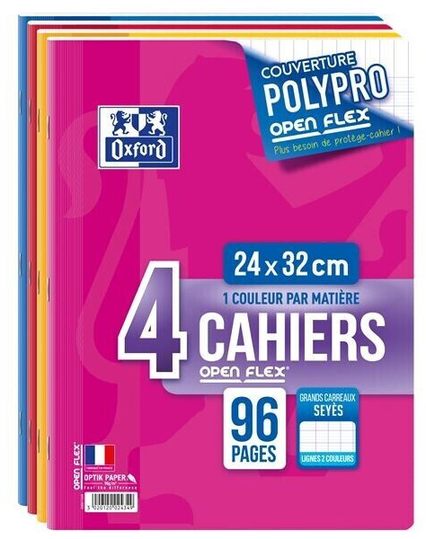 Cahier Easybook 24x32 - 48 pages - Séyès - Polypro - 8 couleurs