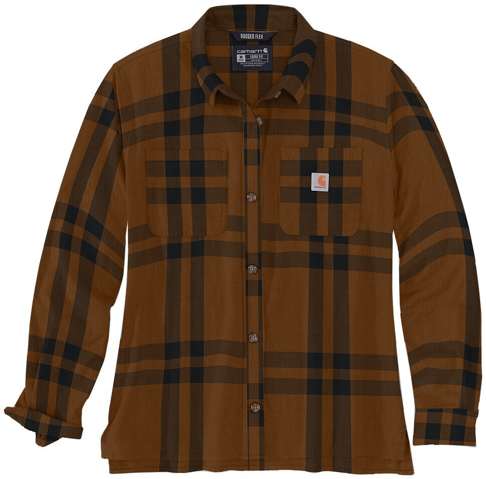 Snickers Lady Hemd Midweight Flannel L/S Plaid Shirt Brown Heather