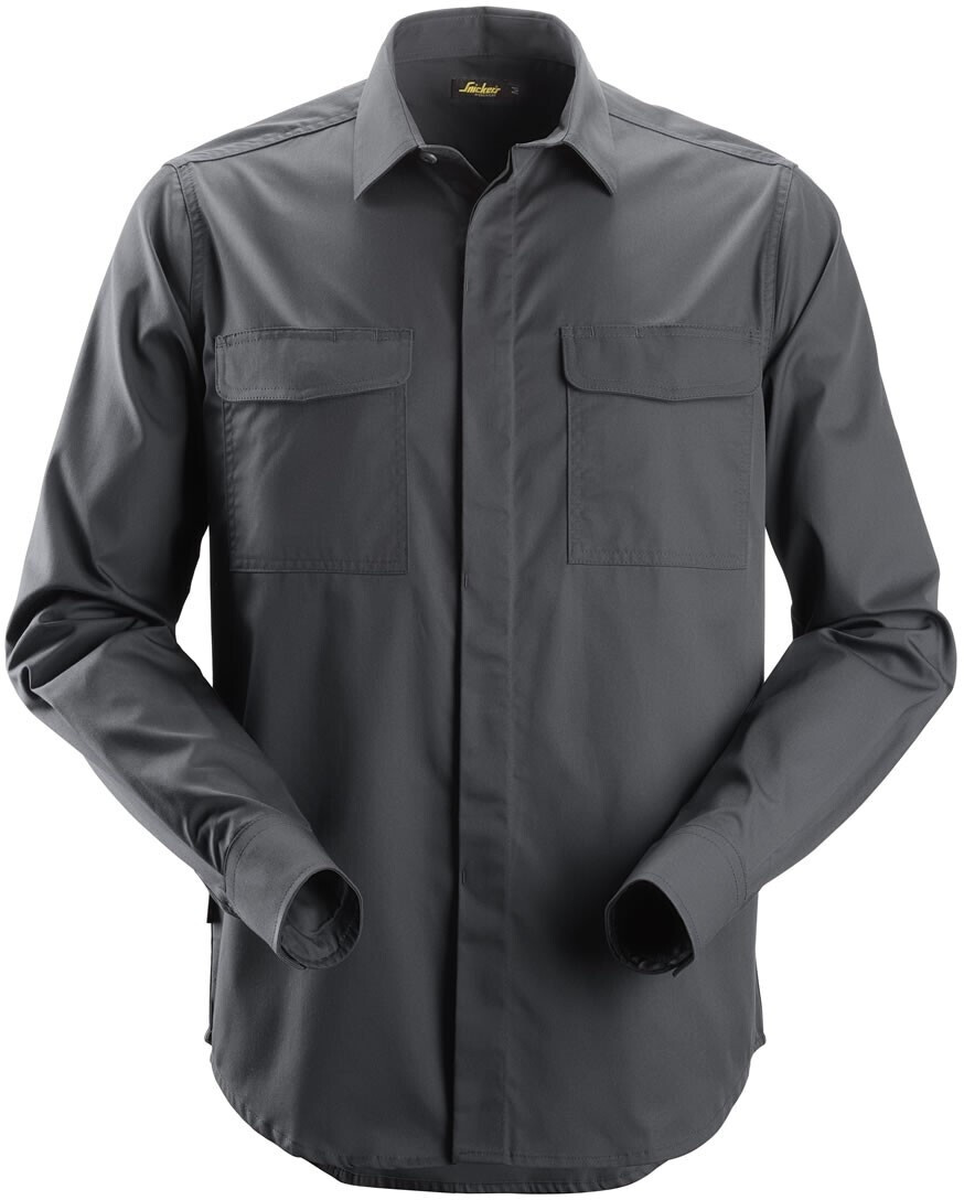 4Protect Service langarm Shirt Stahlgrey