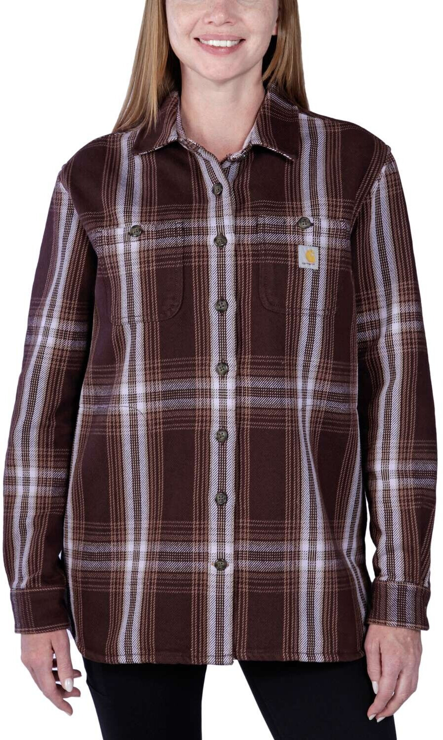 Fristads Damen Hemd Twill L/S Plaid Shirt Lavender