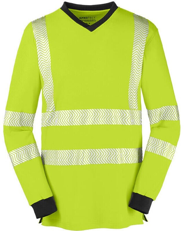 Snickers Warnschutlzangarmshirt Jacksonville Leuchtgelb/Grau