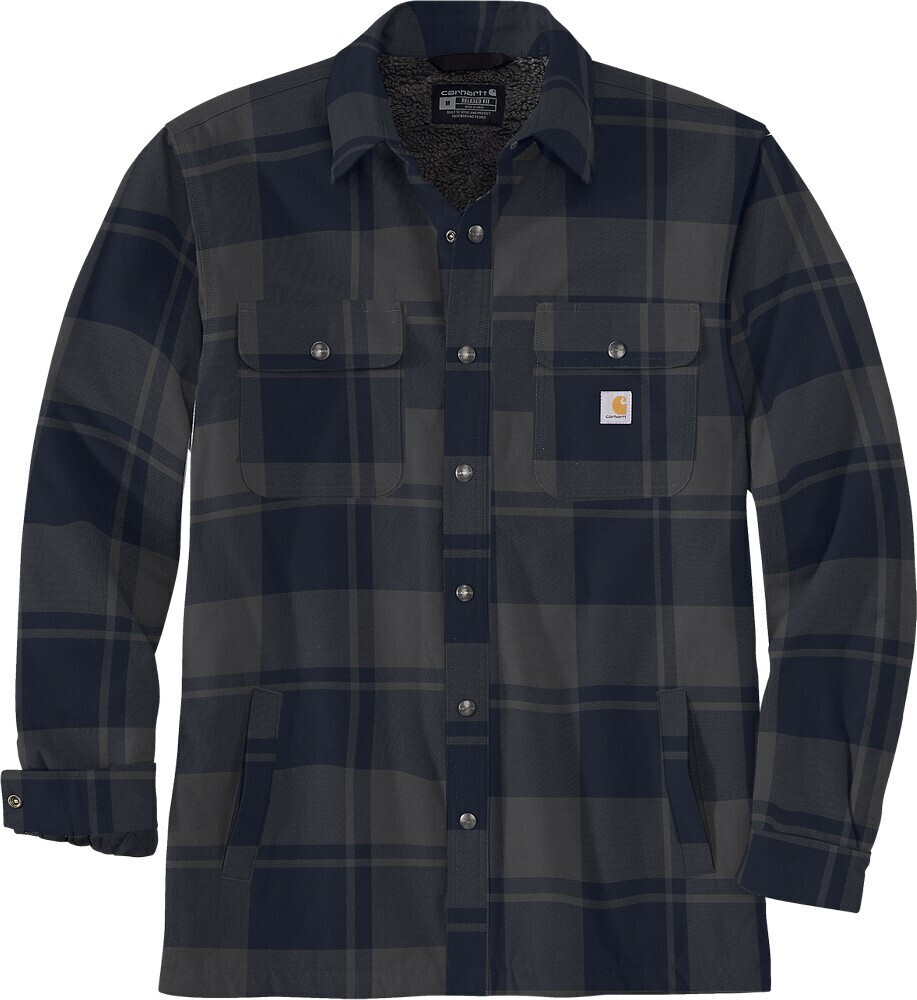 Carhartt jacket Flannel Sherpained Shirt Jac Navy