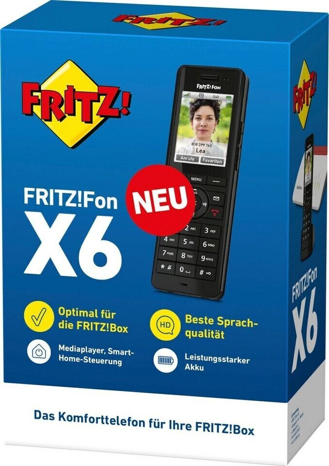 AVM FRITZ!Fon X6 Schwarz ab 84,99 € (Februar 2024 Preise)