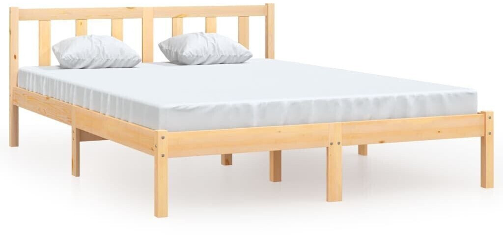 Photos - Bed VidaXL Solid Wood  Pine 160x200cm  (810092)