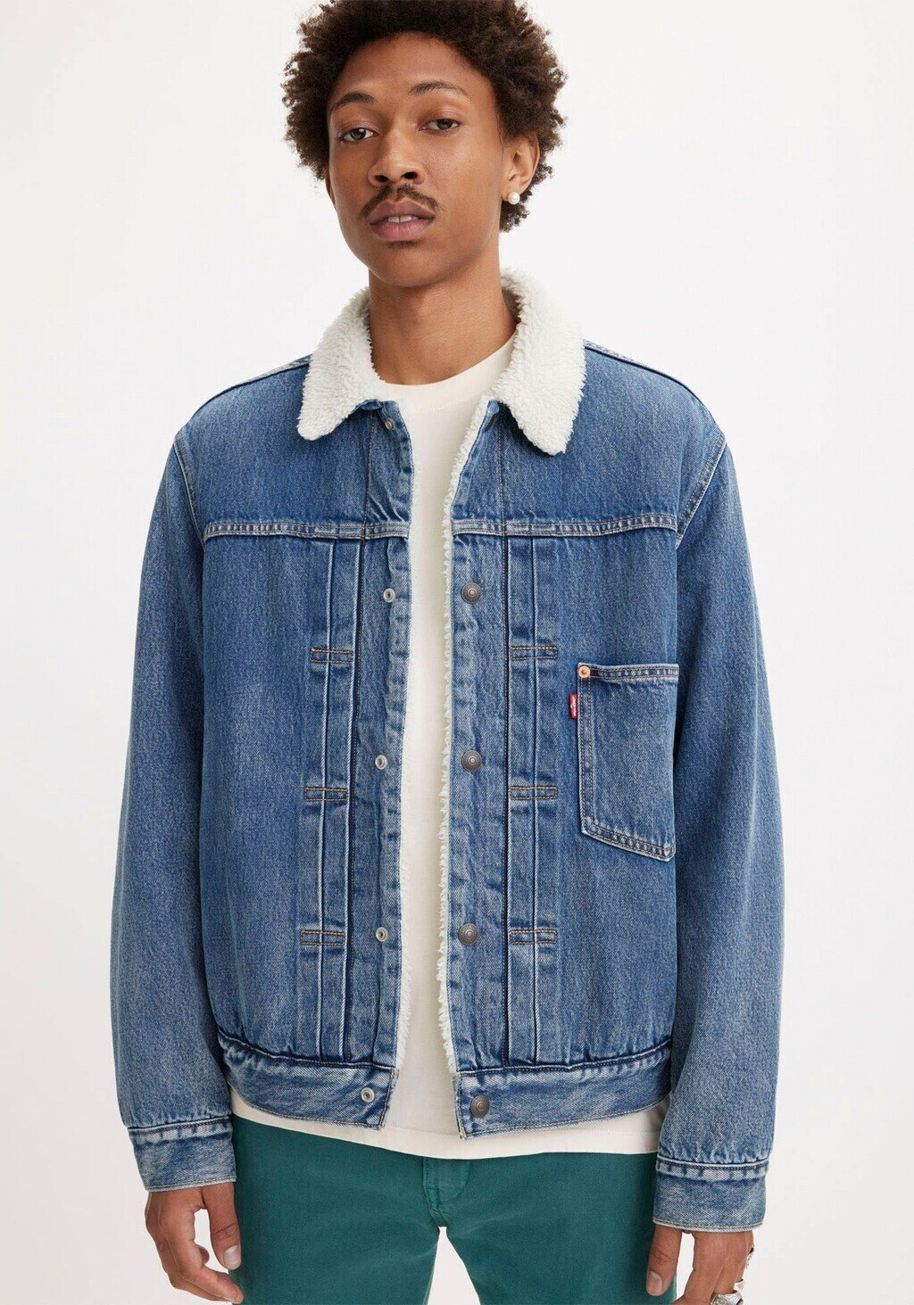 Levis sherpa indigo shop