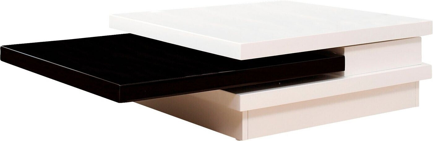 SalesFever Couchtisch rechteckig 360 Grad drehbar 120 x80x30 cm weiß-schwarz  (398661) ab 331,49 € | Preisvergleich bei