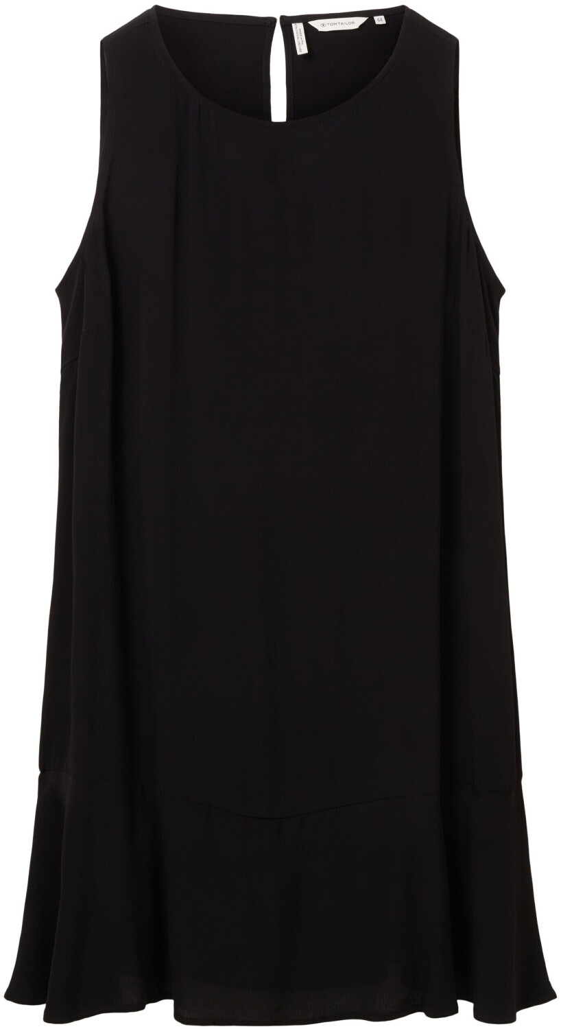 TOM TAILOR Denim Top Basic Con Maniche A Balza – 14482-Deep Black, Vestibilità Larga, XL Donna