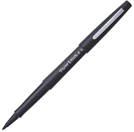 PAPERMATE Lot de 2 stylos feutre pointe moyenne Flair noir pas cher 