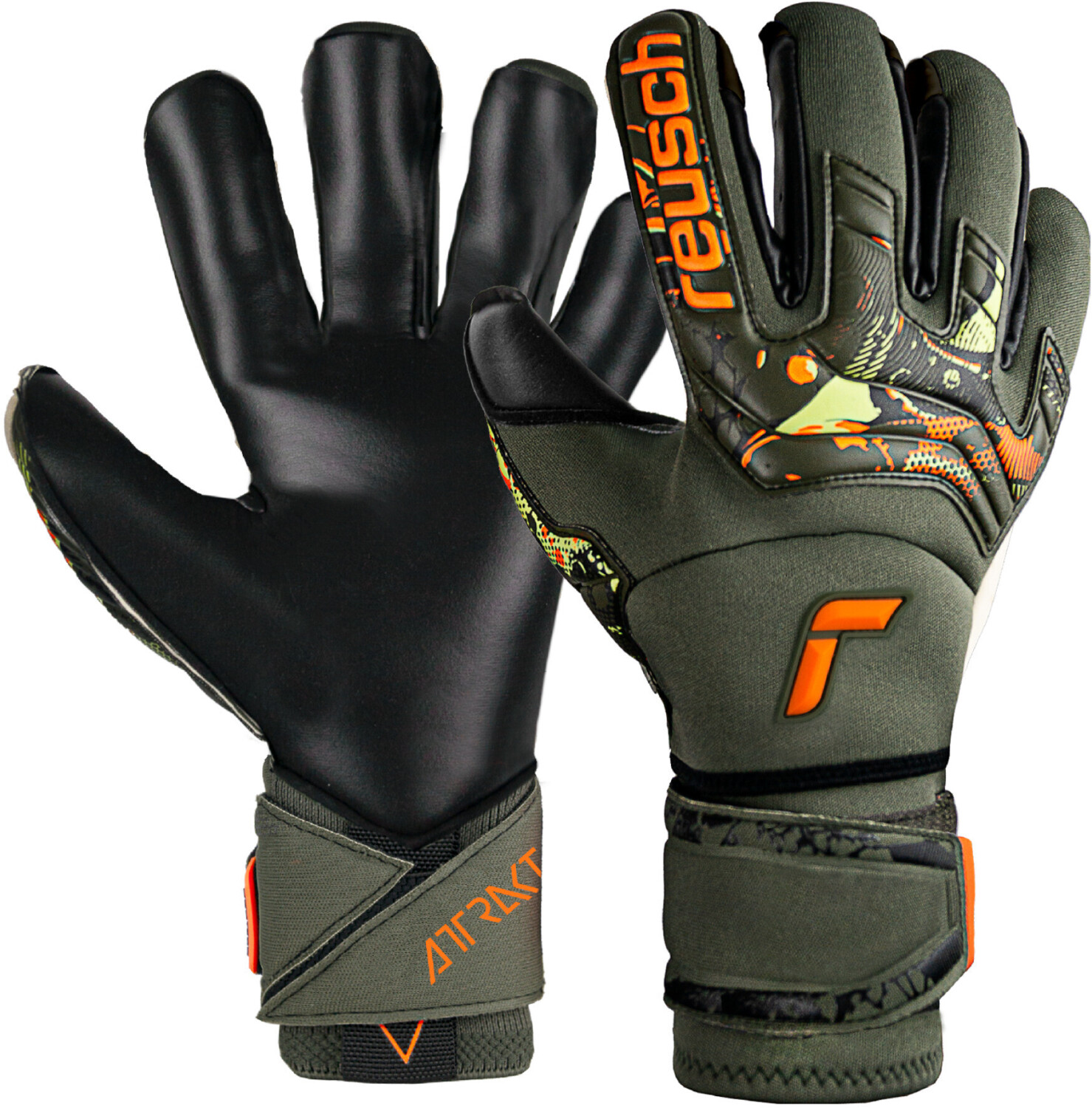 Photos - Other inventory Reusch attract duo ortho-tec green orange f5555 (5370050)