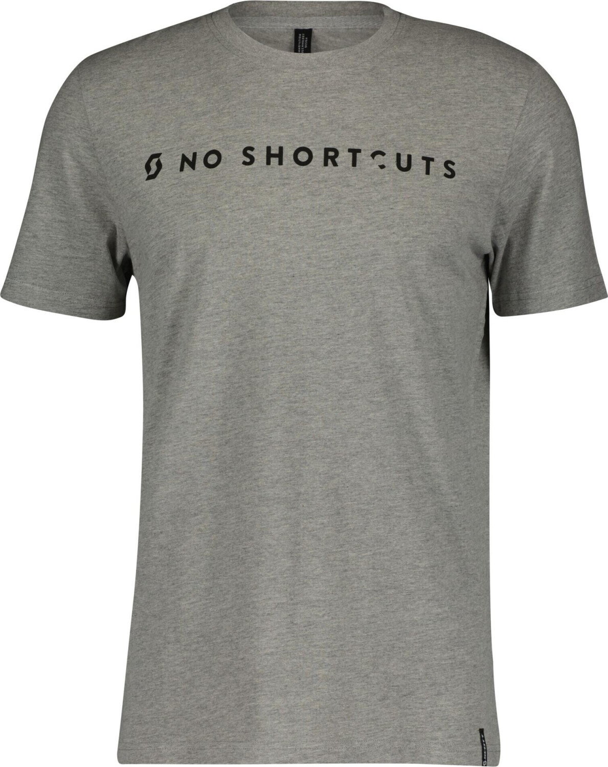 Scott Tee M's No Shortcuts SS light grey melange