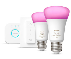 Philips Hue White and Colour Ambiance Wireless Lighting LED Colour Changing  Light Bulb with Bluetooth, 9W A60 E27 Edison Screw Bulb, Single