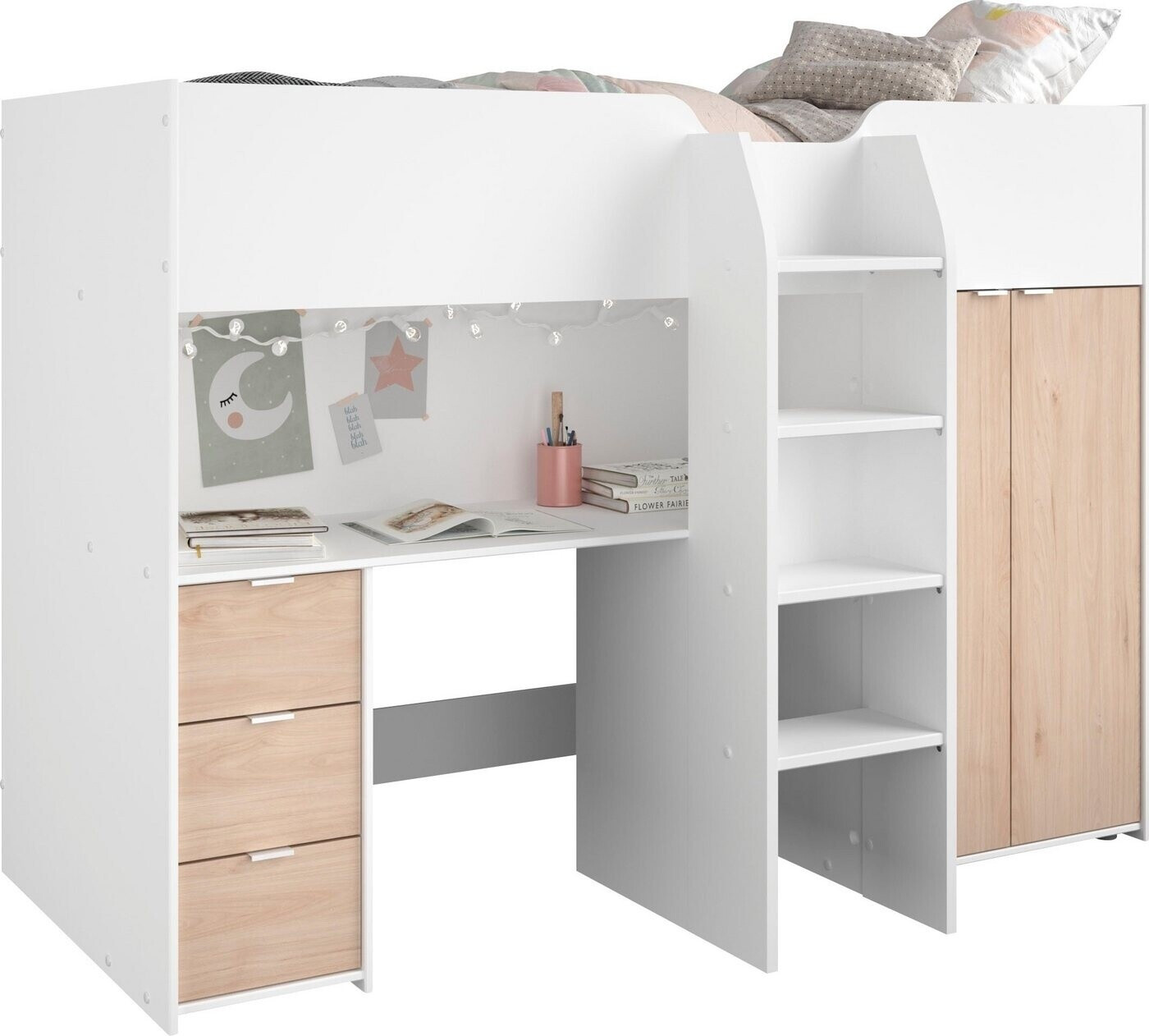 Parisot Tom 1 90x200cm with Wardrobe and Table Jackson Oak/White