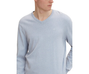 Tom Tailor Melierter 26,49 V-Ausschnitt Pullover ab | (1027665-30312) € melange light bei grey mit blue Preisvergleich