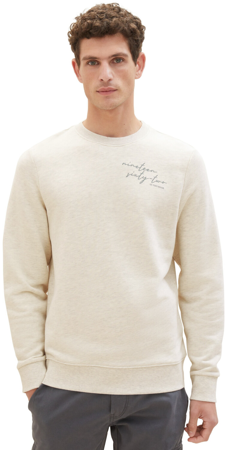 Tom Tailor vintage Preisvergleich mit Print (1037818-18623) Sweatshirt 31,41 | € beige ab melange bei