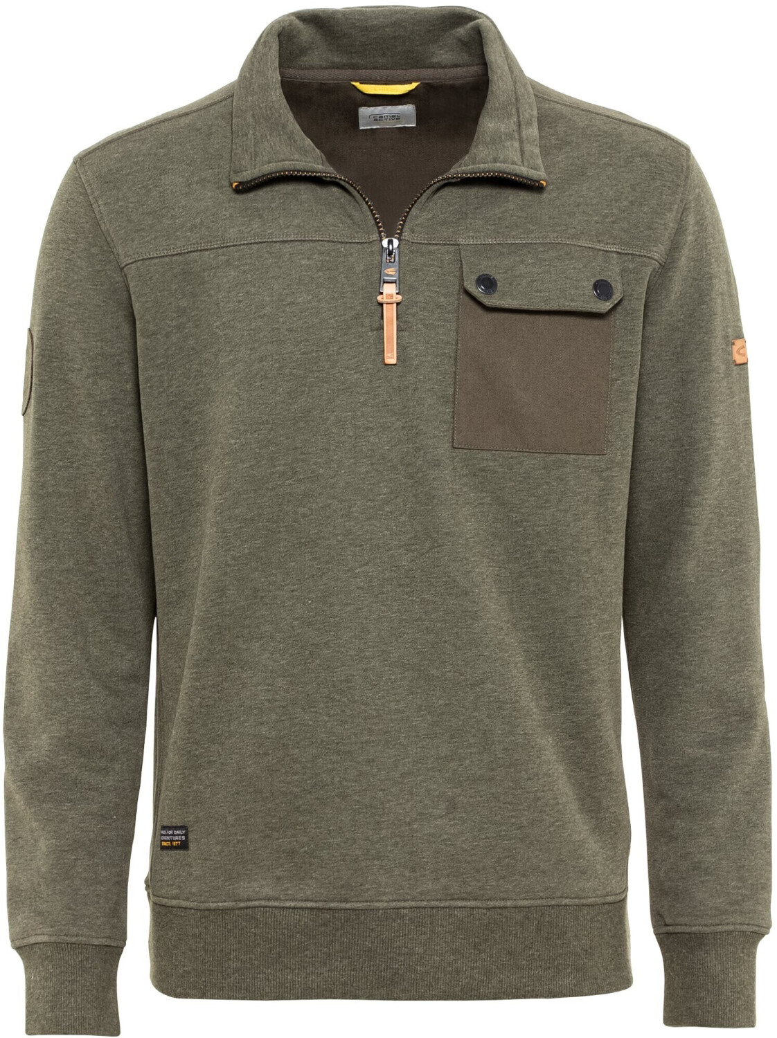 Camel Active Sweatshirt Troyer mit Stehkragen (409420-8W14-93) olive brown  ab 70,08 € | Preisvergleich bei