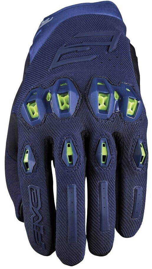 Five Gloves Gants Stunt Evo 2 bleu foncé/jaune fluo
