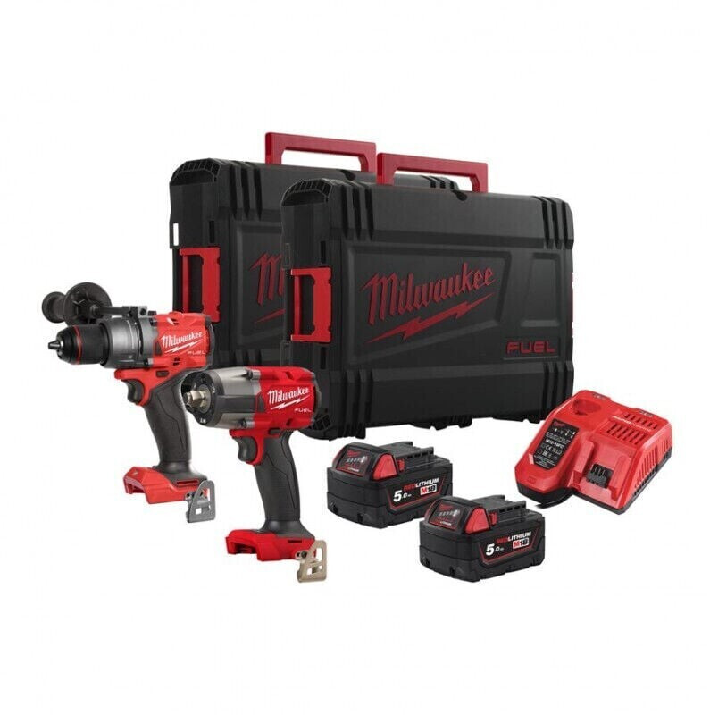 Milwaukee M18 FPP2F3-502X (5,0 AH x 2 + chargeurs + 2 valises)