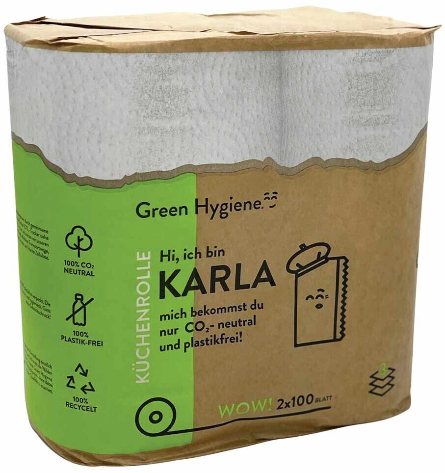 Green Hygiene Karla Küchenrolle 3lagig (2 x 100 Blatt) ab 4,99