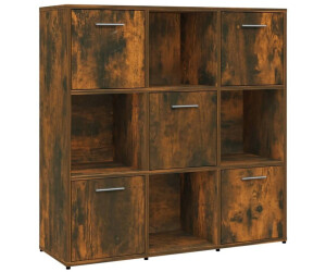 vidaXL Bücherregal Räuchereiche 90x30x90 cm (815549)