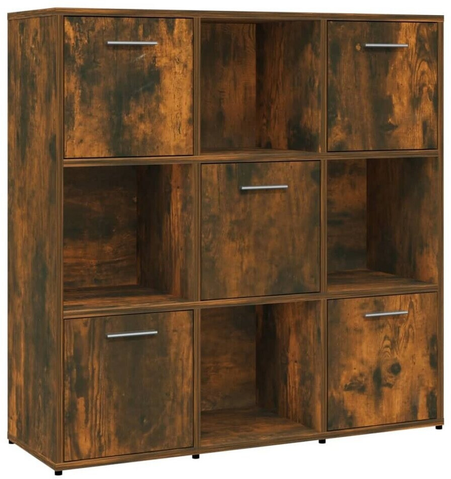 vidaXL Bücherregal Räuchereiche 90x30x90 cm (815549)