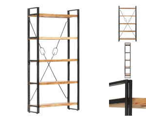 vidaXL Bücherregal 5 Fächer 90 x 30 x 180 cm Akazie (286587) ab 159,99