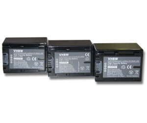 vhbw 3x Li-Ion Akku Set 1300mAh (7.2V) kompatibel mit Kamera Sony Handycam HDR-PJ30VE, HDR-PJ50, HDR-PJ50VE, HDR-PJ200, HDR-PJ200E