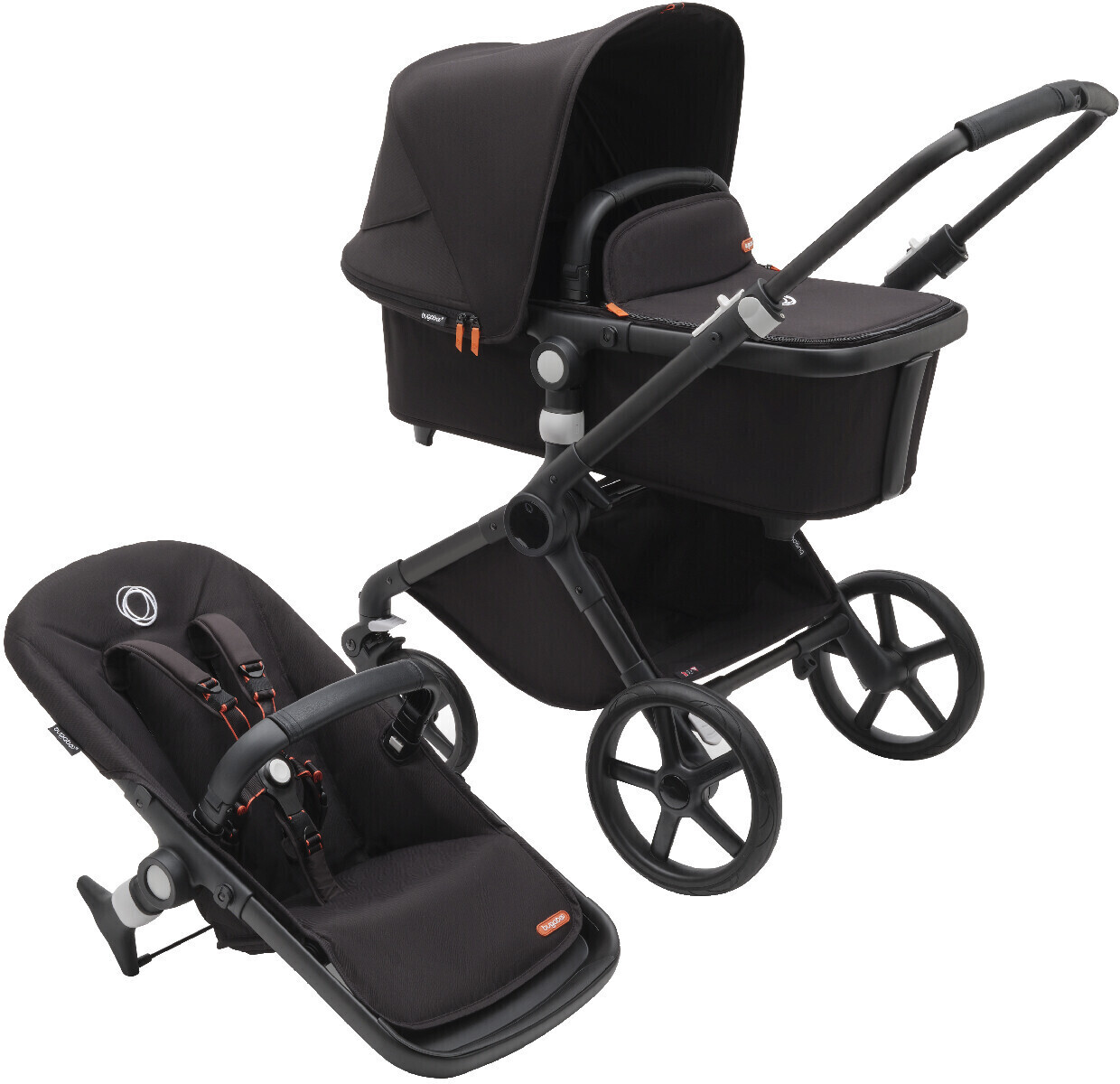 Bugaboo Fox Cub stroller with carrycot and seat black/midnight black