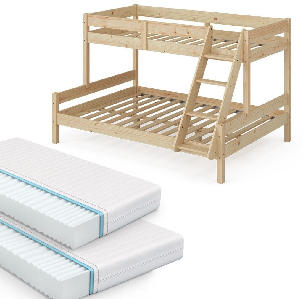 VitaliSpa Everest 90/140x200cm with 2 Mattresses Nature