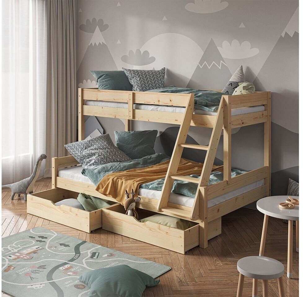 VitaliSpa Everest 80/120x200cm with 2 Drawers Nature