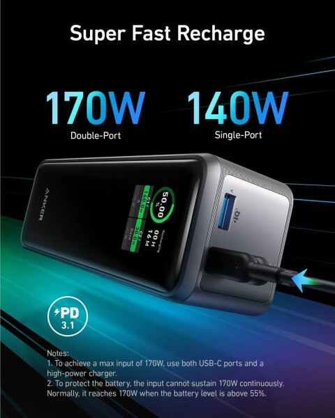 Anker Prime 27.650 mAh 250W ohne Ladestation schwarz, Bild 10
