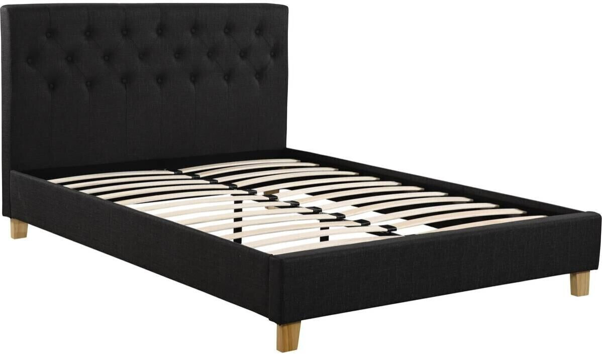 Habitat et Jardin Lit Emmy 140 x 190 cm gris foncé