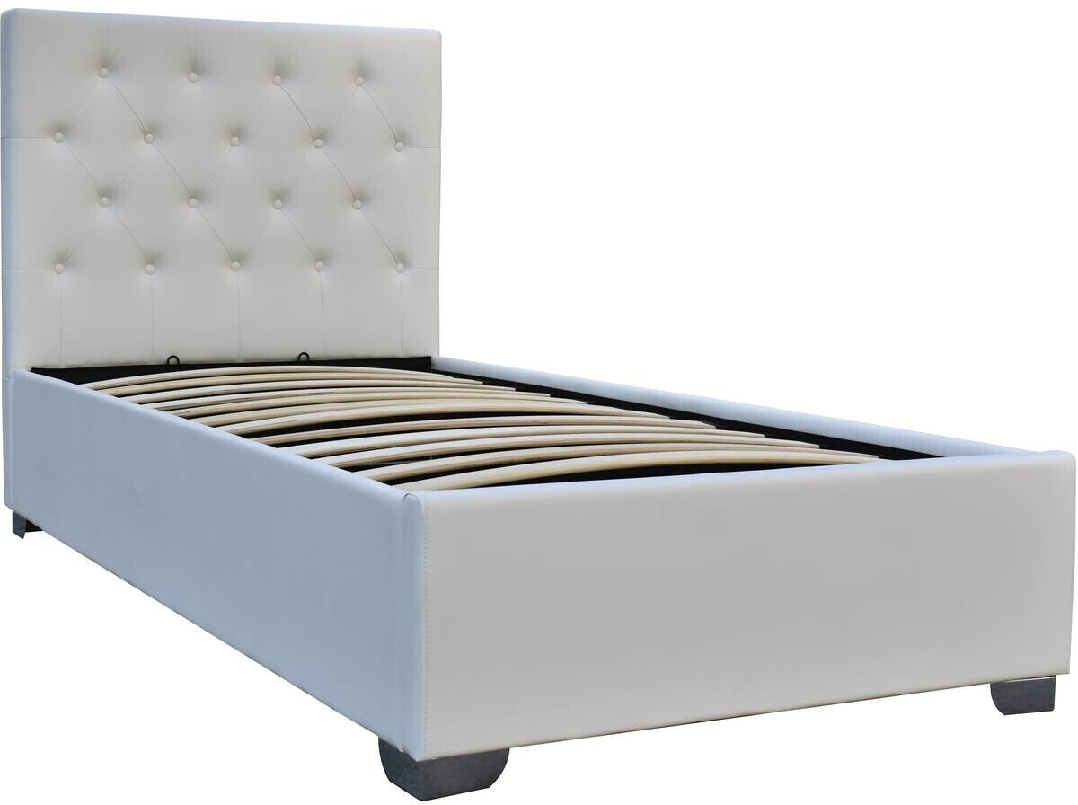 Habitat et Jardin Lit coffre Tino 90 x 190 cm blanc