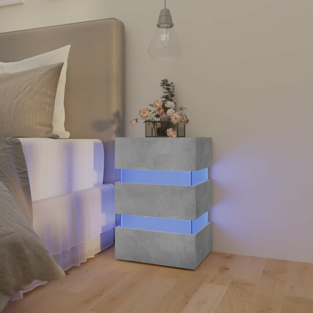 vidaXL LED Nightstand Derived Timber Product 45x67cm (326844)