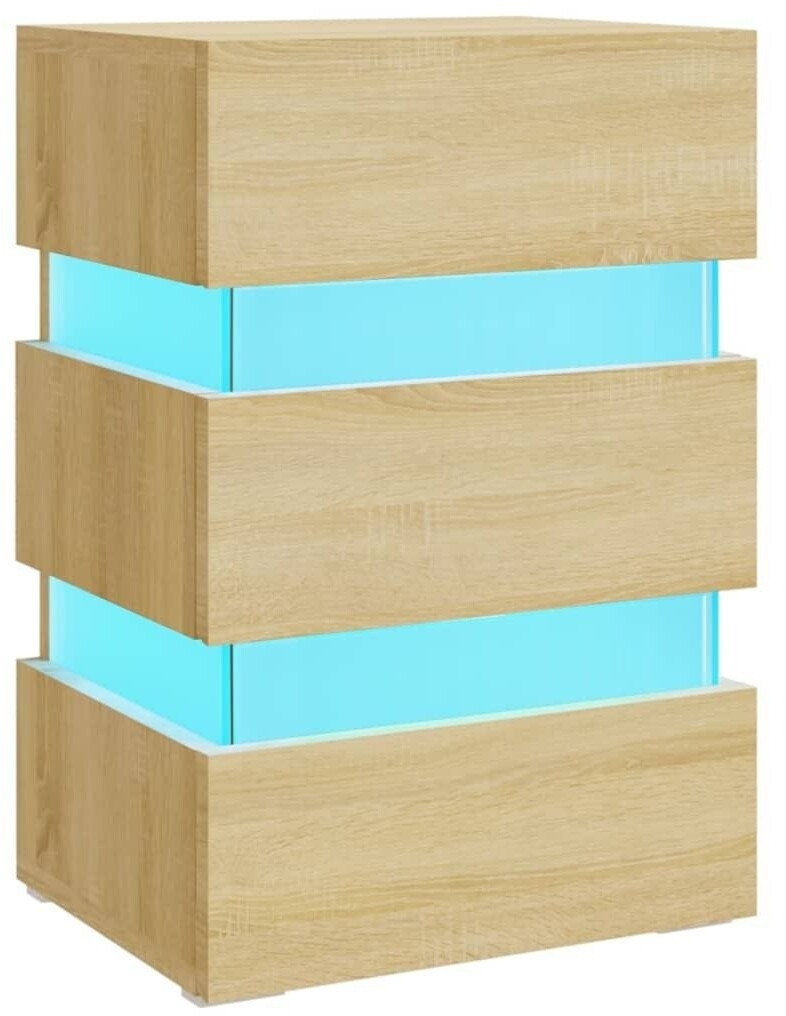 vidaXL LED Nightstand Derived Timber Product 45x67cm (326843)