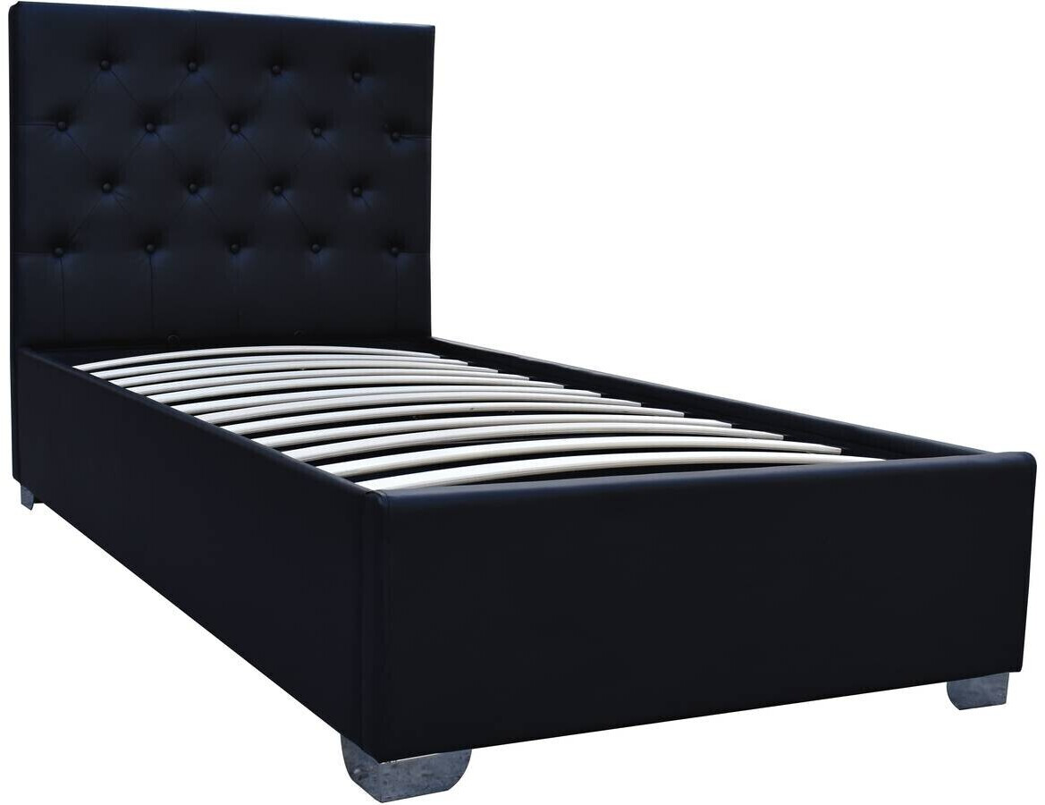 Habitat et Jardin Lit coffre Tino 90 x 190 cm noir