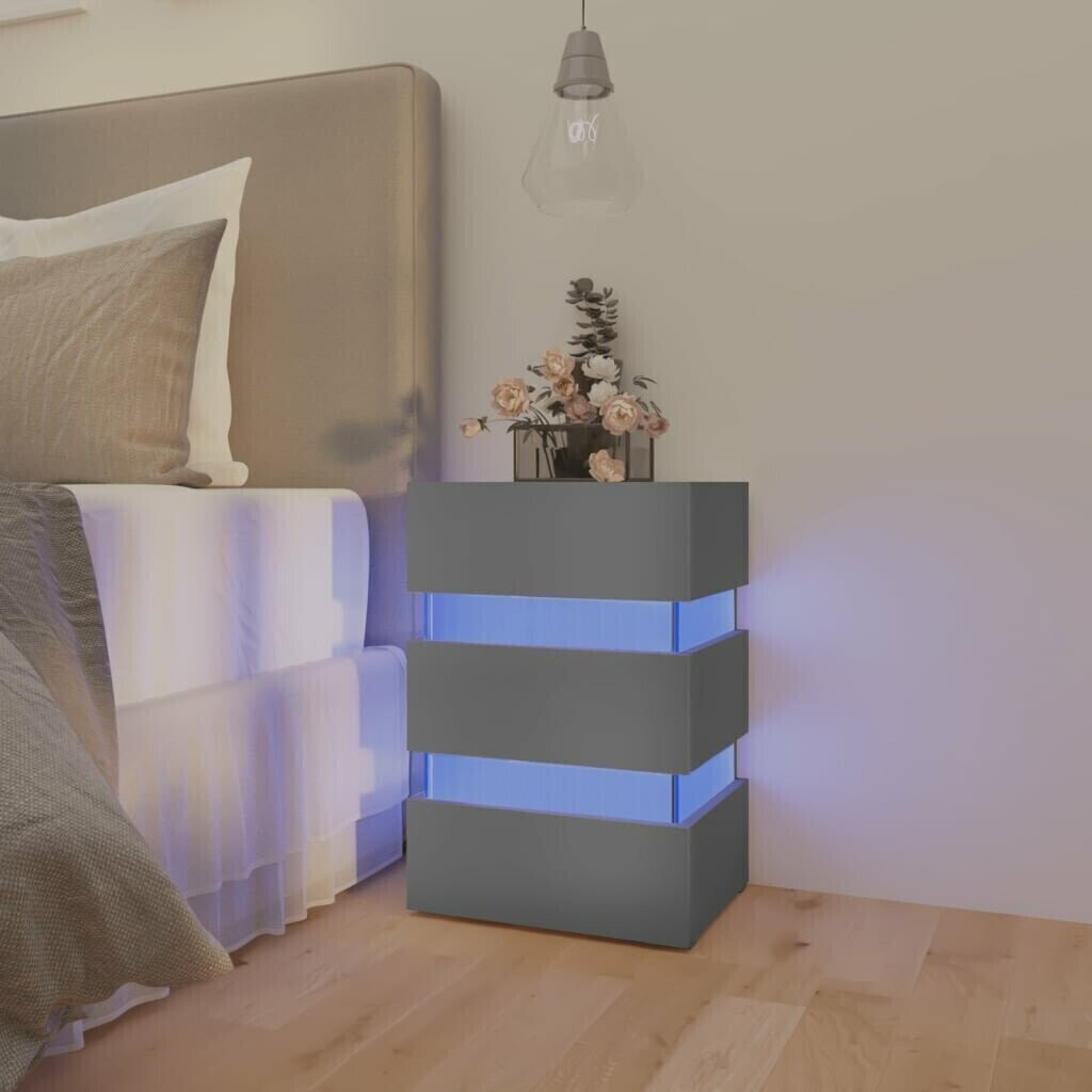 vidaXL LED Nightstand Derived Timber Product 45x67cm (326842)