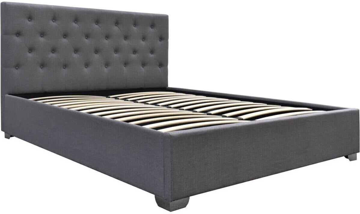 Habitat et Jardin Lit coffre Tino 160 x 200 cm gris