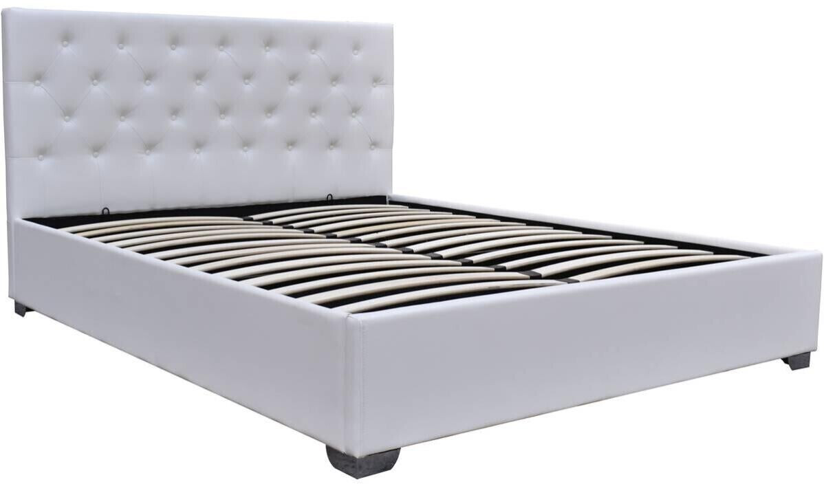 Habitat et Jardin Lit coffre Tino 140 x 190 cm blanc