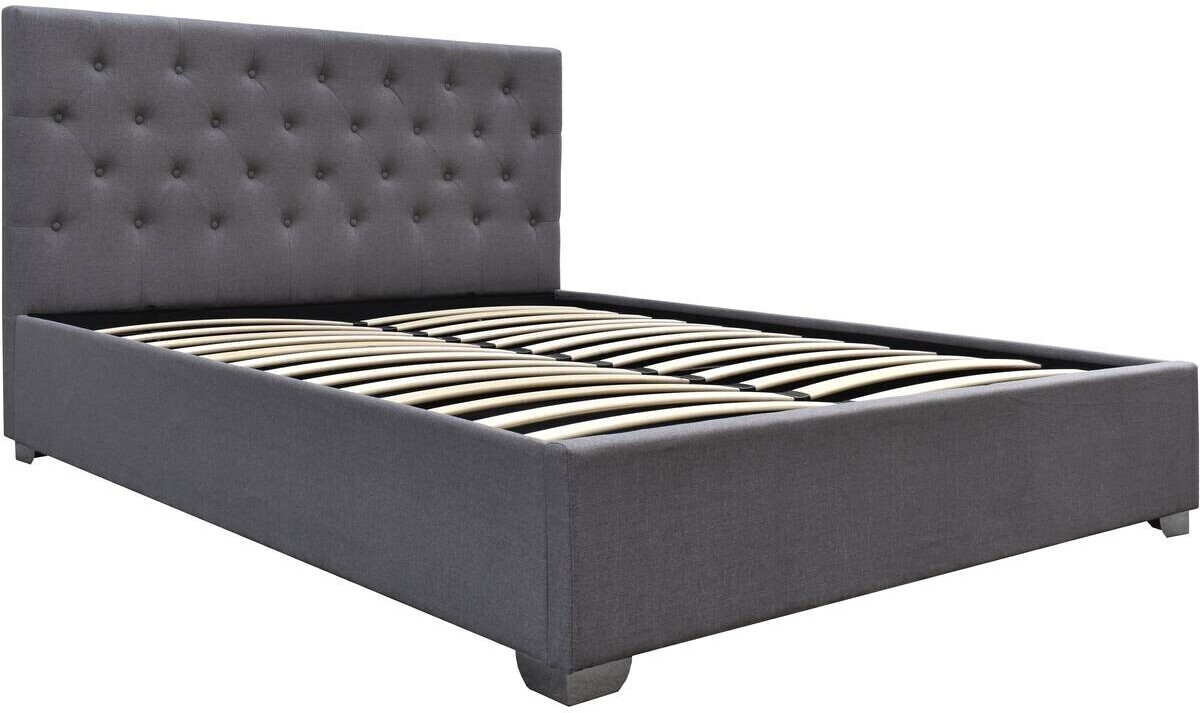 Habitat et Jardin Lit coffre Tino 180 x 200 cm gris