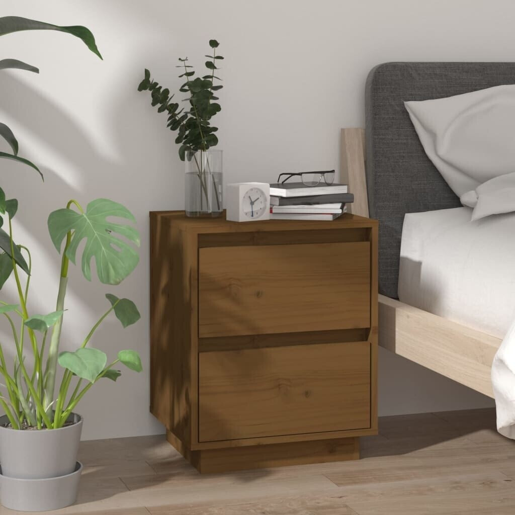 vidaXL Bedside Table Solid Pine 40x50cm (813321)