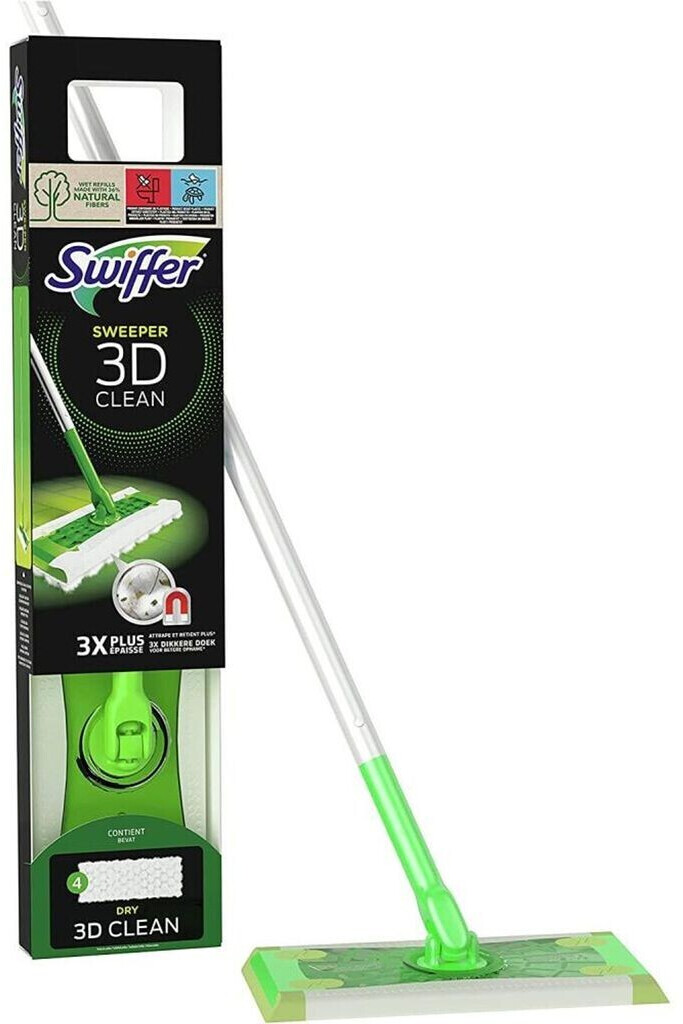 SWIFFER Swiffer Bodenwischer 3D Clean Trockene Bodentücher Nachfüllpackung  14 Stück