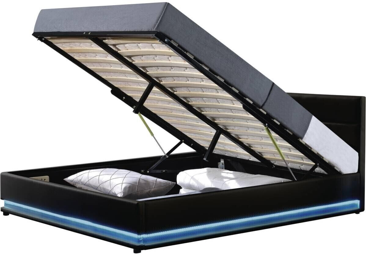 Habitat et Jardin Lit avec LED Anastasia 180 x 200 cm